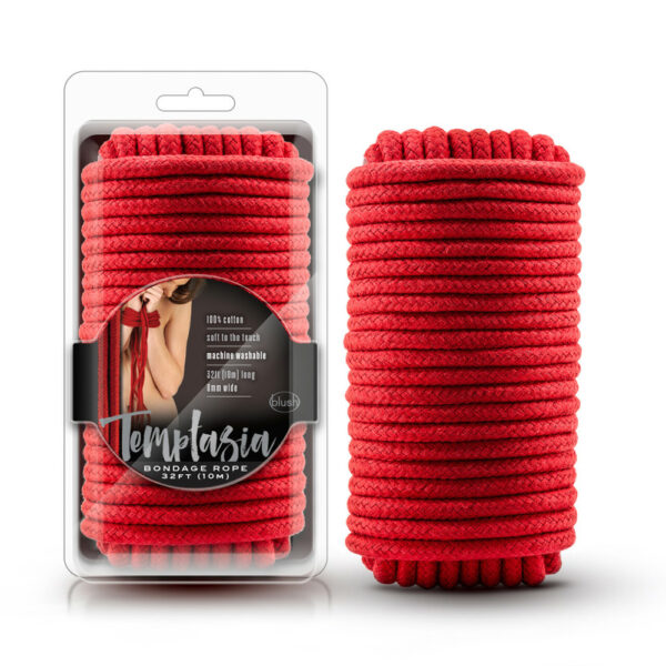 819835022671 Temptasia Bondage Rope 32Ft Red