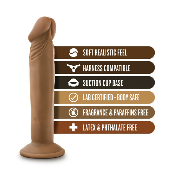 819835023081 2 Dr. Skin Dr. Small 6" Dildo Mocha