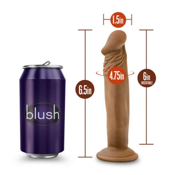 819835023081 3 Dr. Skin Dr. Small 6" Dildo Mocha