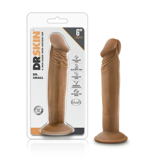 819835023081 Dr. Skin Dr. Small 6" Dildo Mocha