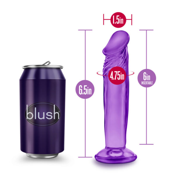 819835023104 3 B Yours Sweet N' Small 6" Dildo With Suction Cup Purple