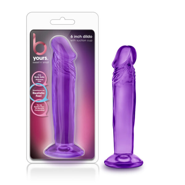 819835023104 B Yours Sweet N' Small 6" Dildo With Suction Cup Purple