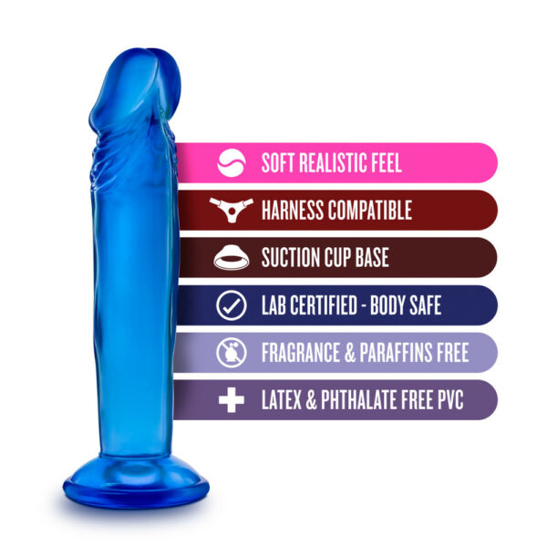 819835023111 2 B Yours Sweet N' Small 6" Dildo With Suction Cup Blue