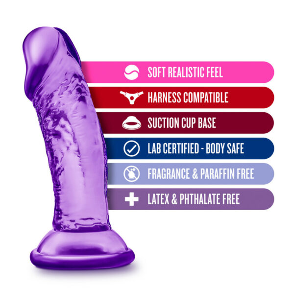 819835023166 2 B Yours Sweet N' Small 4" Dildo With Suction Cup Purple