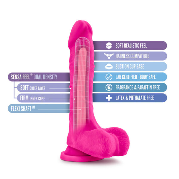 819835023654 2 Au Naturel Bold Thrill 8.5" Dildo Pink