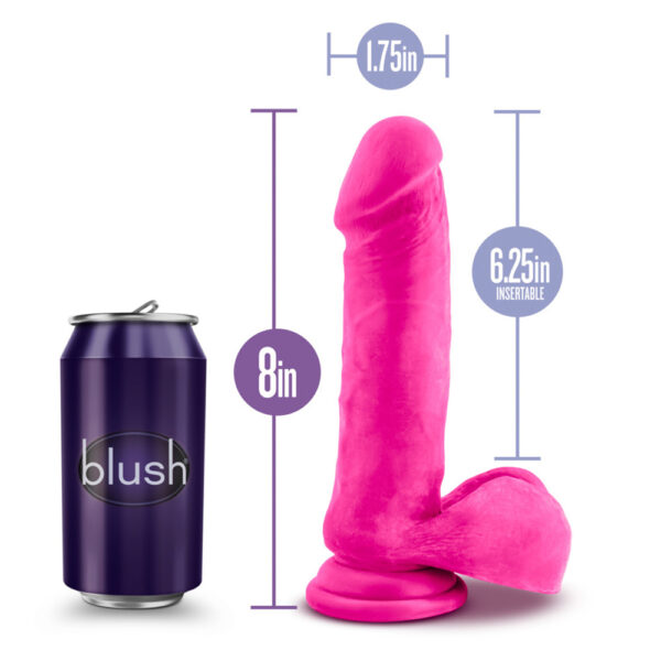 819835023685 3 Au Naturel Bold Hero 8" Dildo Pink