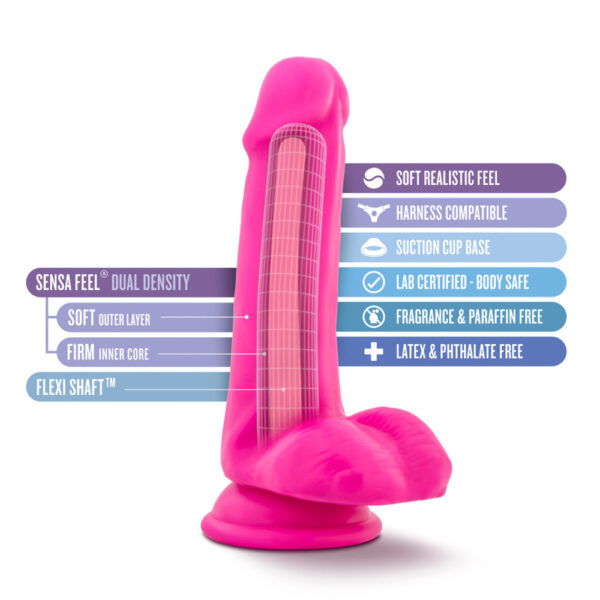 819835023708 2 Au Naturel Bold Delight 6" Dildo Pink