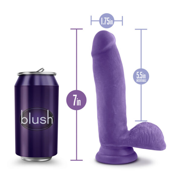 819835023739 3 Au Naturel Bold Pleaser 7" Dildo Purple