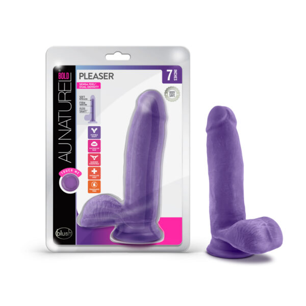 819835023739 Au Naturel Bold Pleaser 7" Dildo Purple