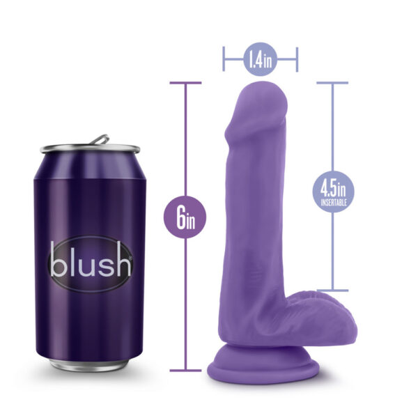 819835023777 3 Au Naturel Bold Delight 6" Dildo Purple