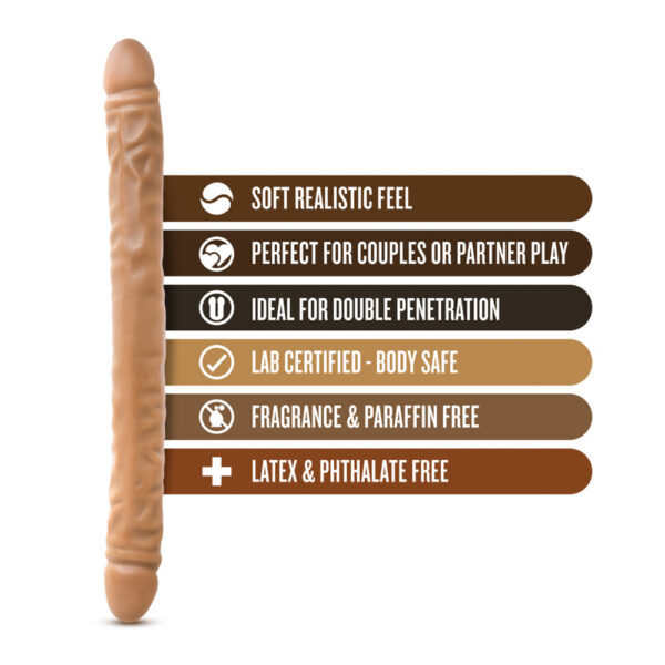 819835024026 2 Dr. Skin 18" Double Dildo Mocha