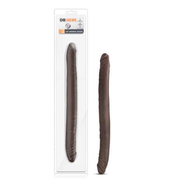 819835024071 Dr. Skin 16" Double Dildo Chocolate