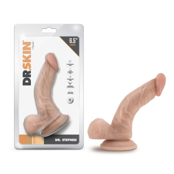 819835024620 Dr. Skin Dr. Stephen 6.5" Dildo With Balls Beige