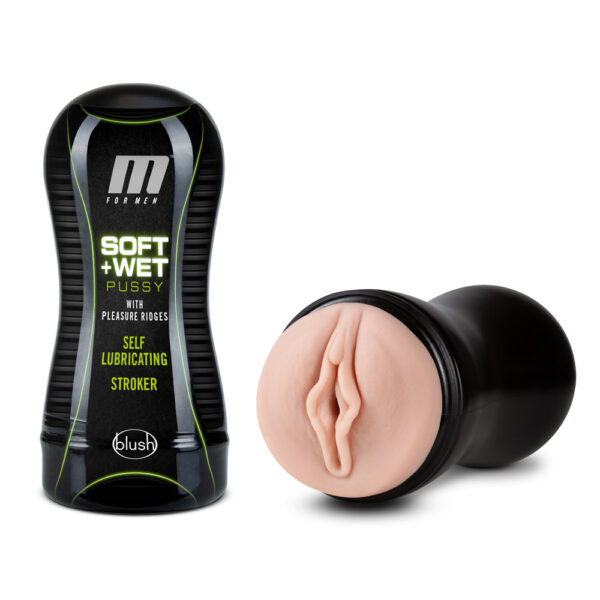 819835025498 M For Men Soft And Wet Pussy With Pleasure Ridges Self Lubricating Stroker Cup Vanilla