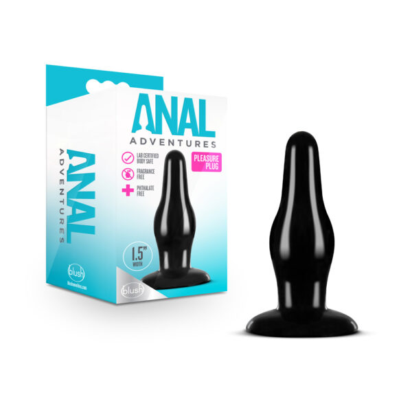 819835025955 Anal Adventures Pleasure Plug Black