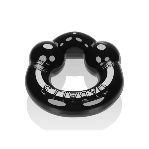 840215118783 3 Ultraballs 2-Pack Cock Ring Black & Clear