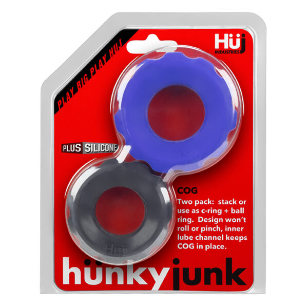 840215119698 Cog 2-Size C-Rings By Hunkyjunk Cobalt/Tar