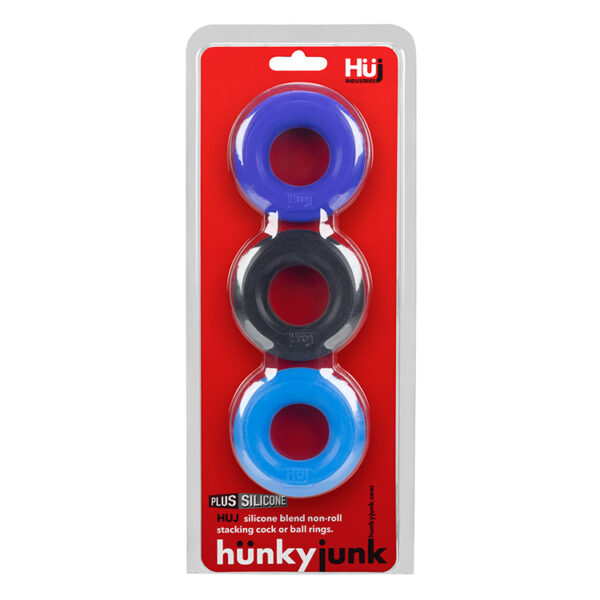 840215120069 Huj3 C-Ring 3-Pack By Hunkyjunk Blue/Multi