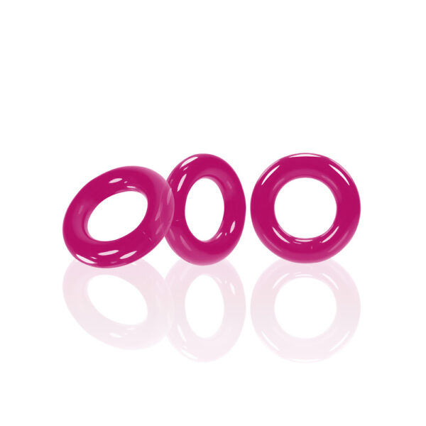 840215120304 2 Willy Rings 3-Pack Cockrings Hot Pink