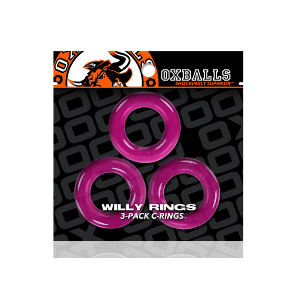 840215120304 Willy Rings 3-Pack Cockrings Hot Pink