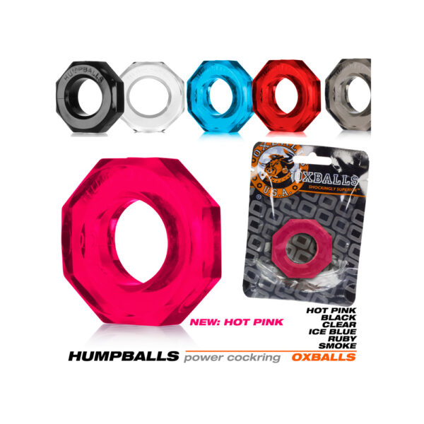 840215120366 3 Humpballs Cockring Hot Pink