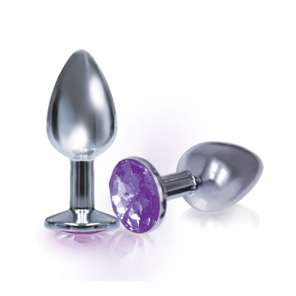 847841026079 2 The 9's The Silver Starter Bejeweled Stainless Steel Plug Violet