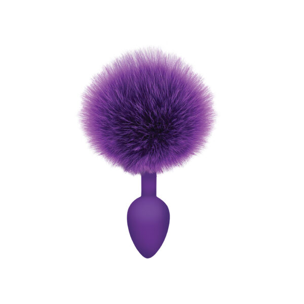 847841026420 2 The 9's Cottontails Silicone Bunny Tail Butt Plug Purple