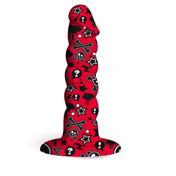 847841090025 2 Goth Girl Twisted Silicone Dildo