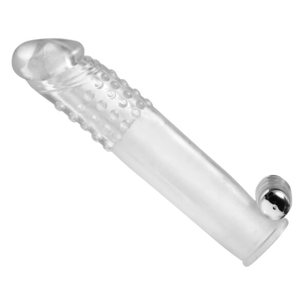 848518011213 2 Size Matters Clear Sensations Penis Extender Vibro Sleeve With Bullet