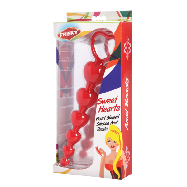 848518016867 Frisky Sweet Heart Silicone Anal Beads