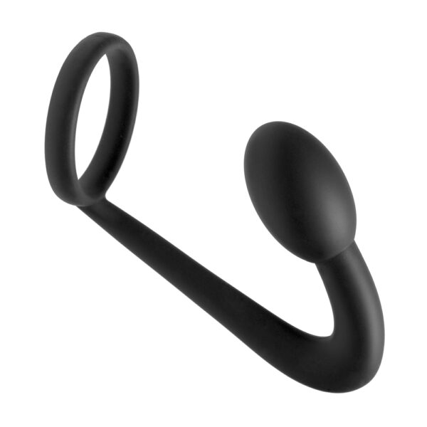 848518018878 2 Prostatic Play Explorer Silicone Cock Ring & Prostate Plug No.1