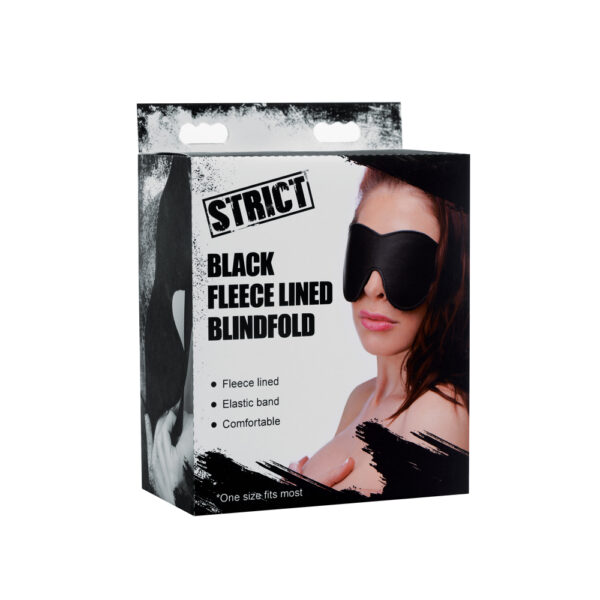 848518024275 Strict Black Fleece Lined Blindfold