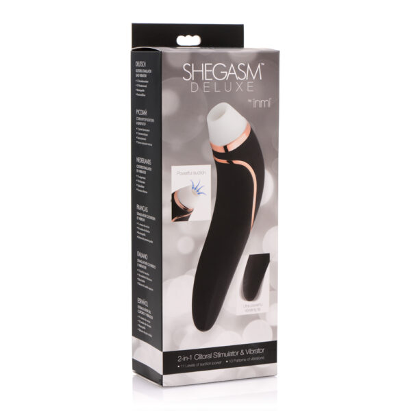 848518029553 Inmi Shegasm Deluxe 2-In-1 Clit Stimulator & Vibrator