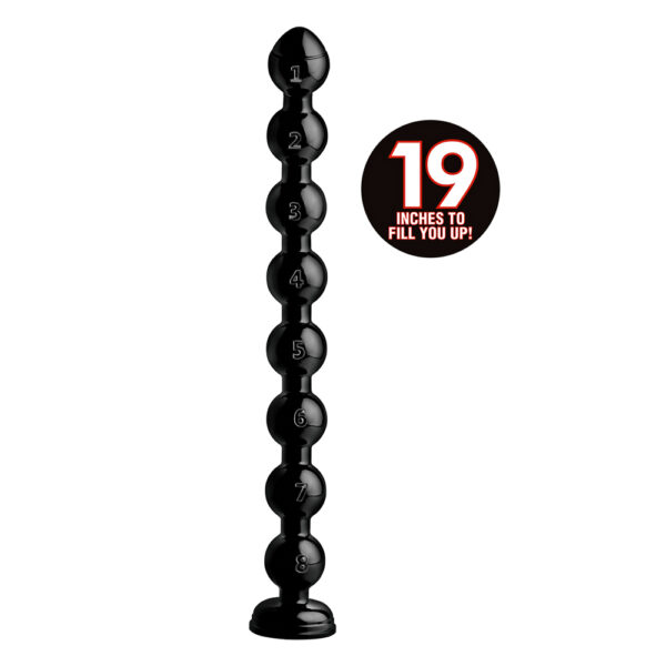 848518029638 3 Hosed 19 Inch Beaded Thick Anal Snake