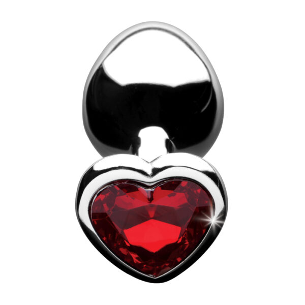 848518029898 3 Booty Sparks Red Heart Gem - Medium Anal Plug