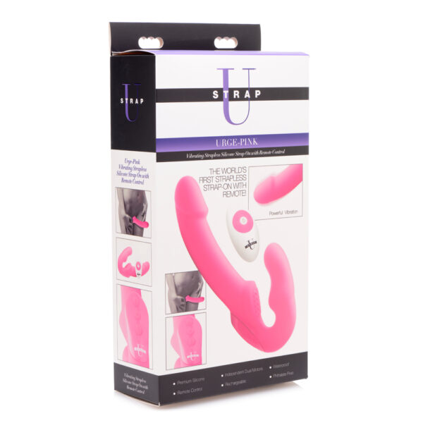 848518030634 Strap U Urge Vibrating Strapless With Remote Pink