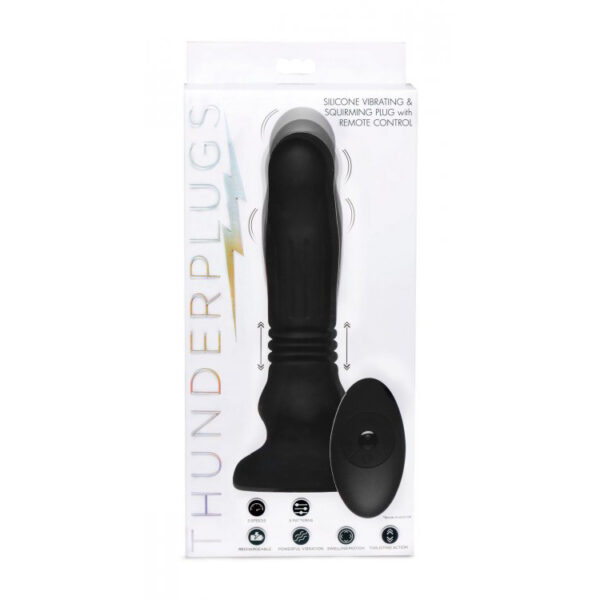 848518032584 Thunder Plugs Silicone Swelling & Thrusting Plug With Remote Control