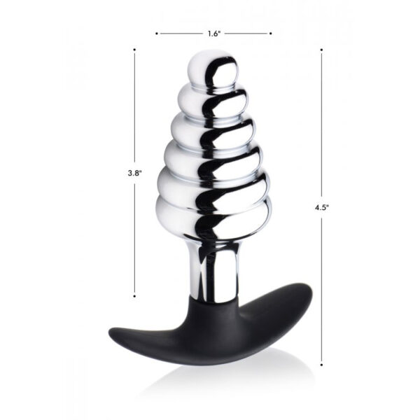 848518033635 3 Master Series Dark Hive Metal & Silicone Anal Plug