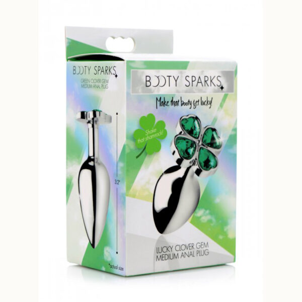 848518033727 Booty Sparks Lucky Clover Gem Anal Plug Medium