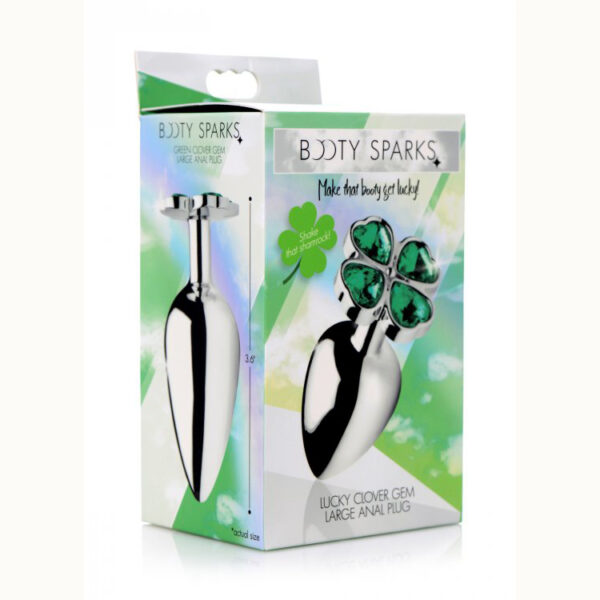 848518033734 Booty Sparks Lucky Clover Gem Anal Plug Large