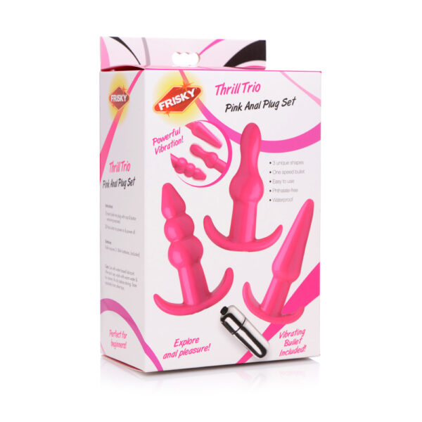 848518035066 Frisky Thrill Trio Anal Plug Set Pink