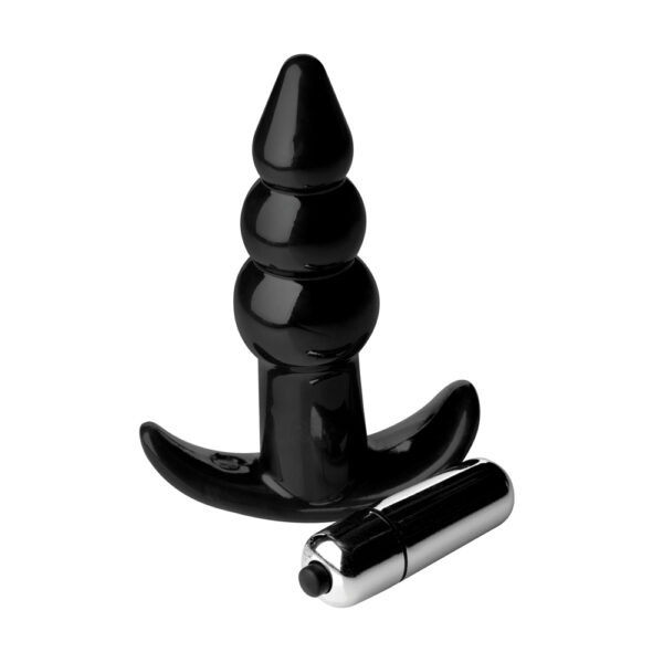 848518035134 2 Frisky Bubbling Noir Ribbed Anal Plug