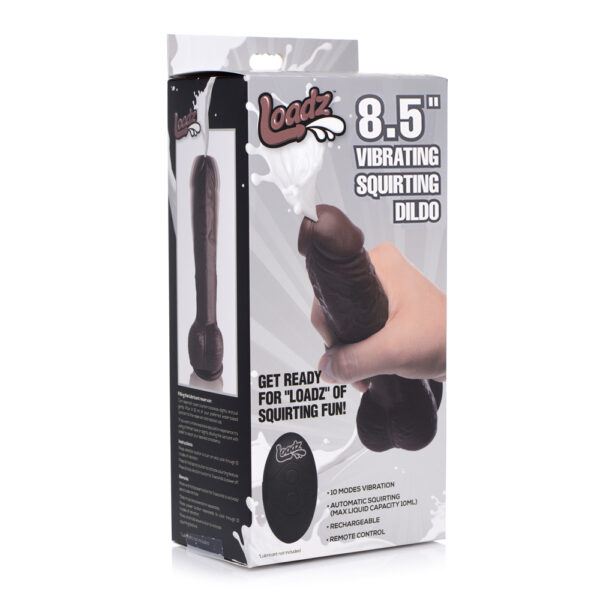 848518035349 Loadz 8.5" Squirting Dildo Dark