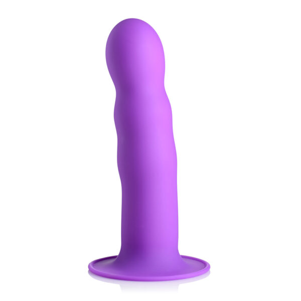 848518035424 2 Squeeze-It Squeezable Wavy Dildo Purple