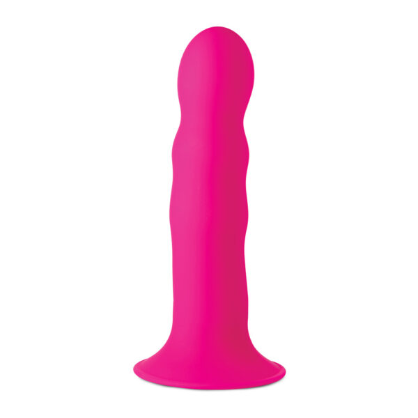 848518035431 2 Squeeze-It Squeezable Wavy Dildo Pink