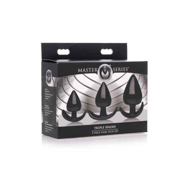 848518036117 Master Series Triple Spades 3 Piece Anal Plug Set