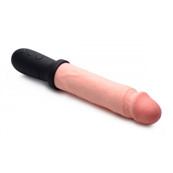 848518036254 3 Master Series Vibrating Thrusting Dildo With Handle