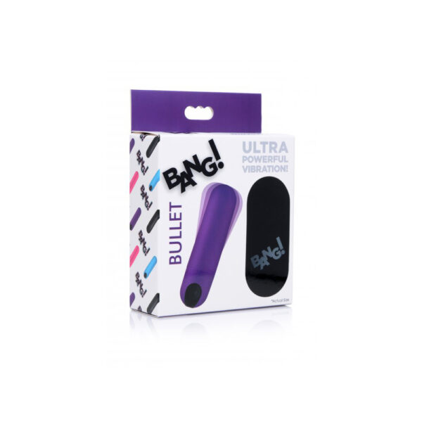 848518036483 Bang! Vibrating Bullet W/ Remote Control Purple