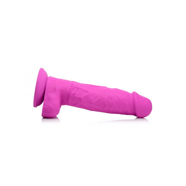 848518036551 3 Strap U Power Pecker 7" Silicone Dildo With Balls Pink