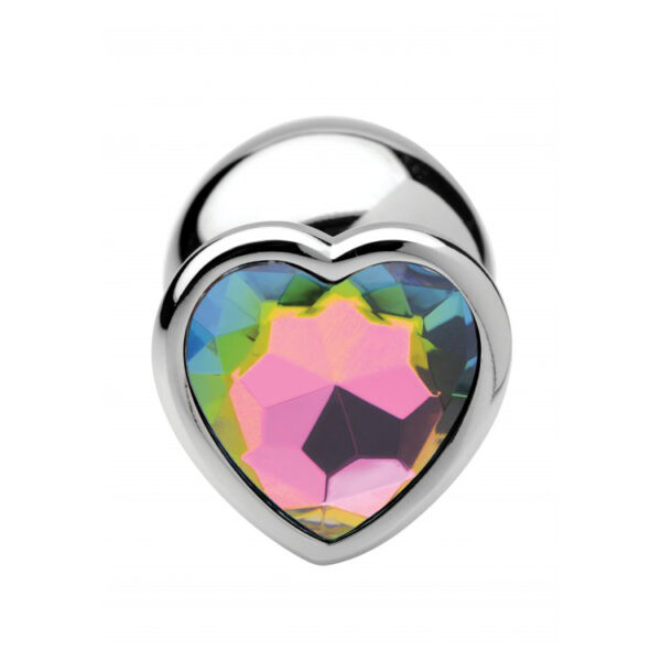 848518036612 3 Booty Sparks Rainbow Prism Heart Anal Plug Medium